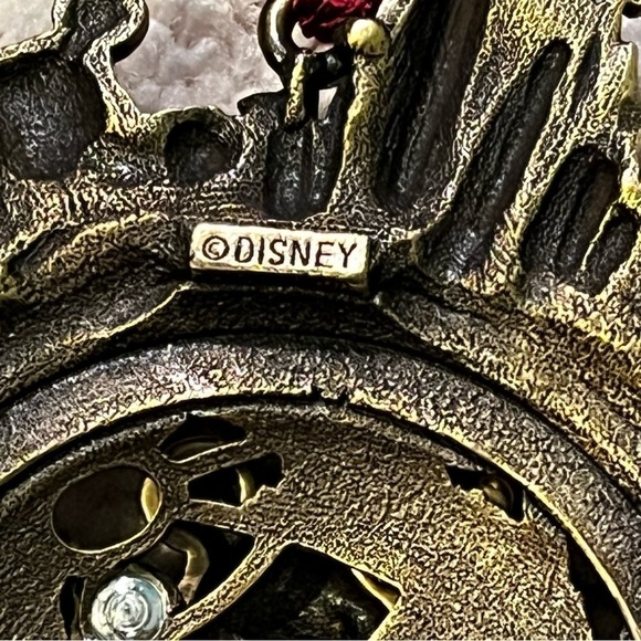 2001 Walt Disney World Christmas Ornament Brass Look Metal Mickey Mouse HTF - Picture 5 of 8